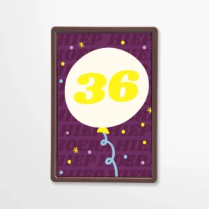 Chocolade wenskaart | Jarig