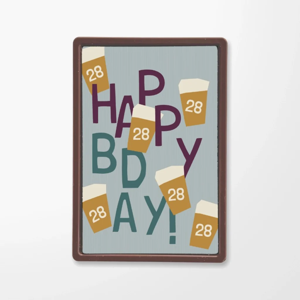 Chocolade wenskaart | Op jouw gezondheid