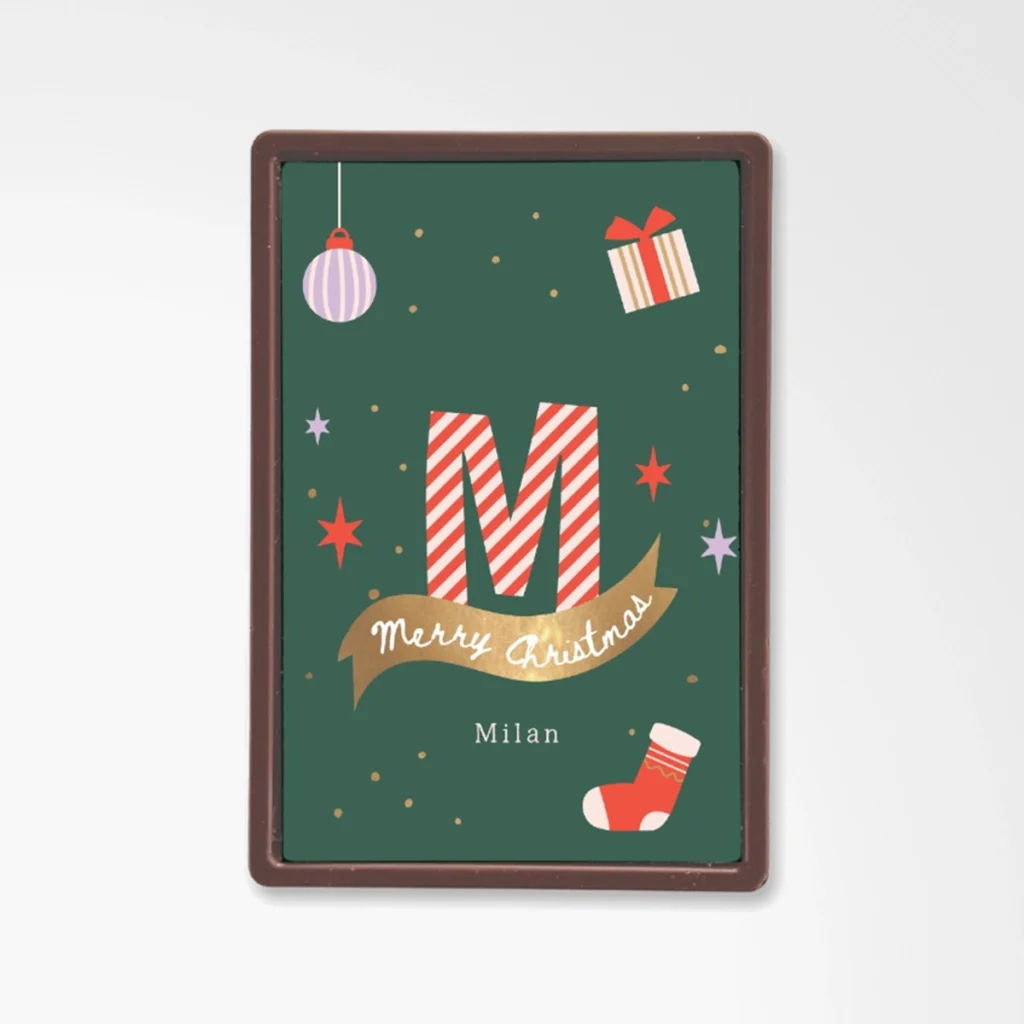 Chocolade wenskaart | Een letter voor Kerst