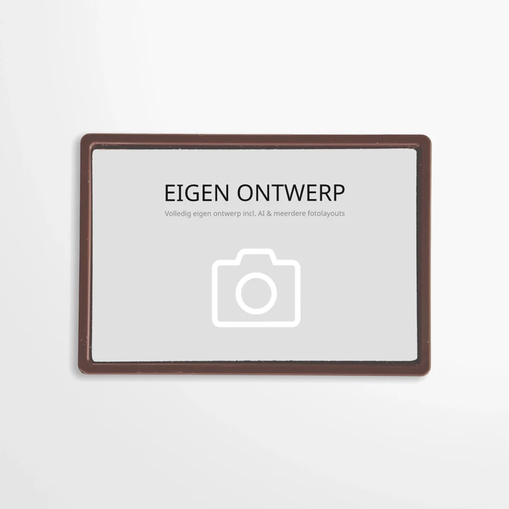 Chocolade wenskaart | liggend | eigen ontwerp