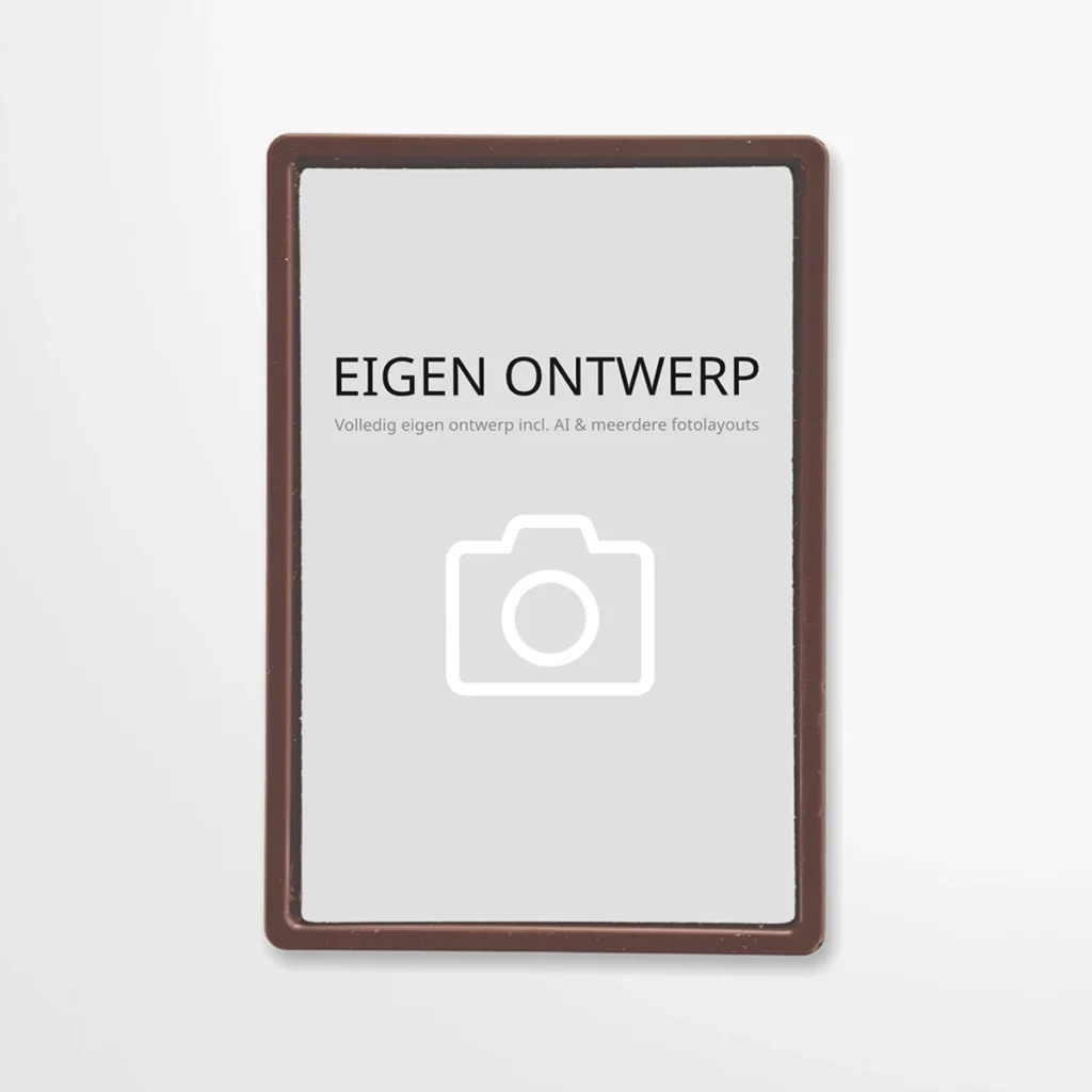 Chocolade wenskaart | staand | eigen ontwerp