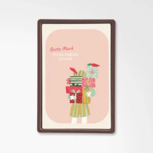 Chocolade wenskaart | Fijne pakjesavond