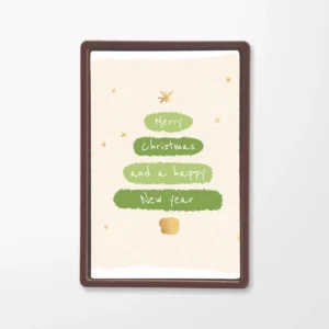 Chocolade wenskaart | Kerstboom met een boodschap