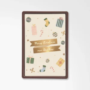 Chocolade wenskaart | Kersticoontjes