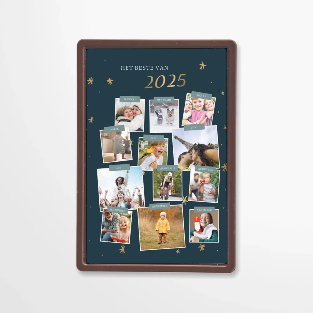 Chocolade wenskaart | Het beste van het jaar