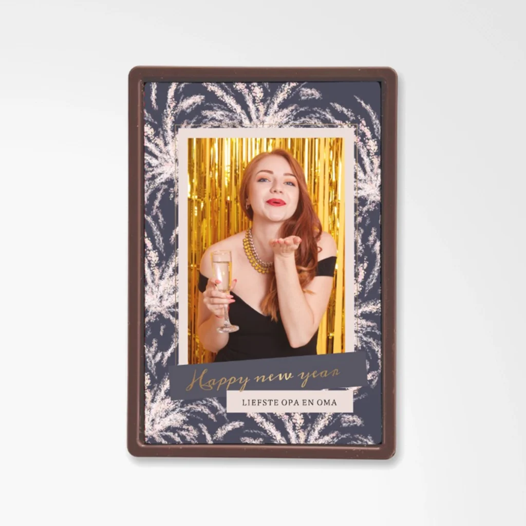 Chocolade wenskaart | Happy new year